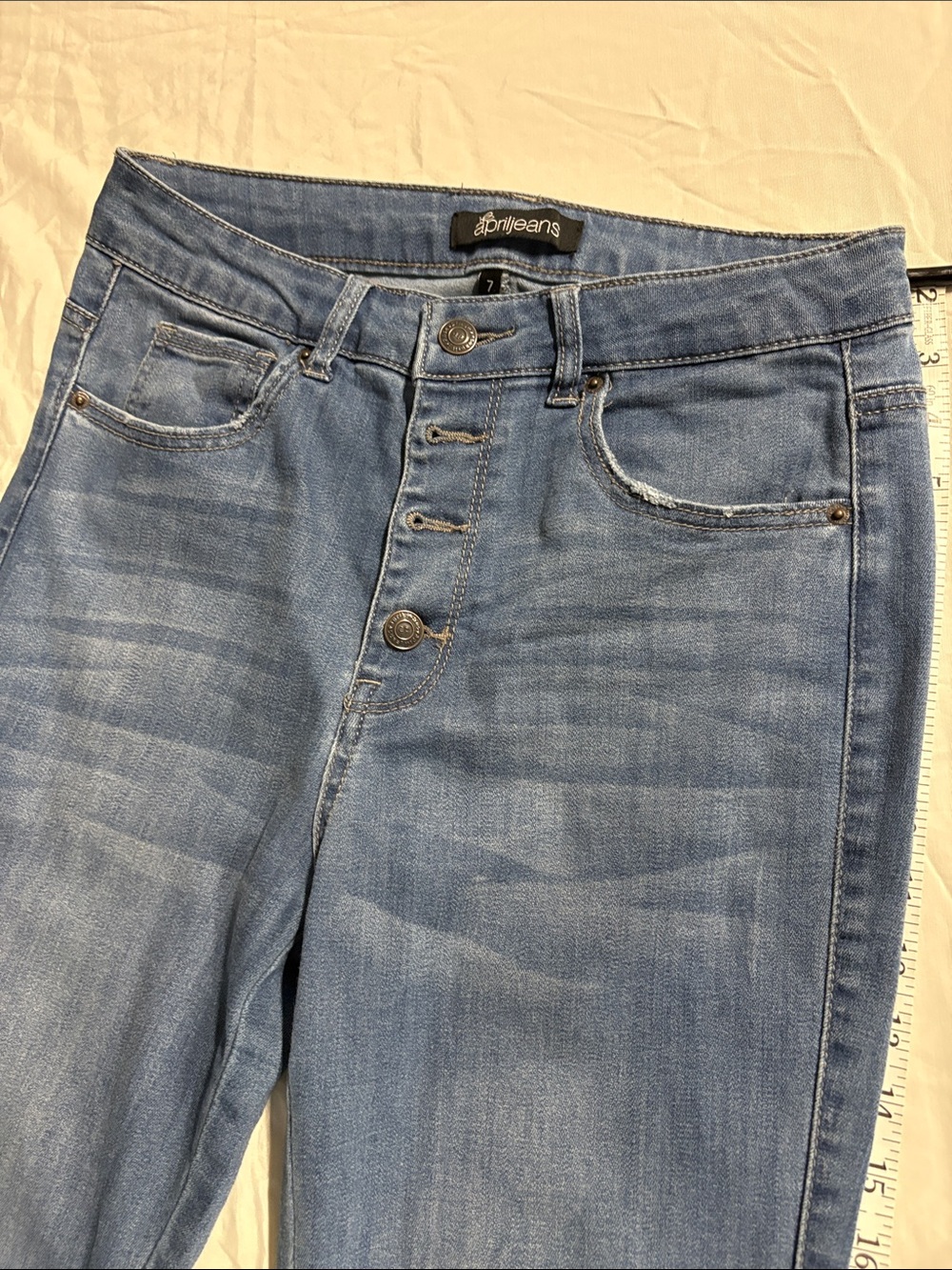 High-Rise Light Blue Women's Button-Fly Jeans